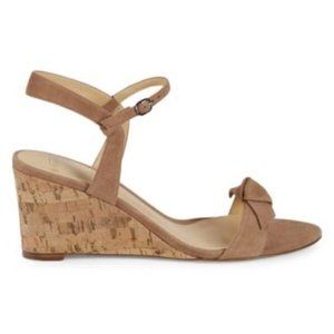 Alexandre Birman, nude suede cork wedges, size 8.5 (fits 8), new in original box